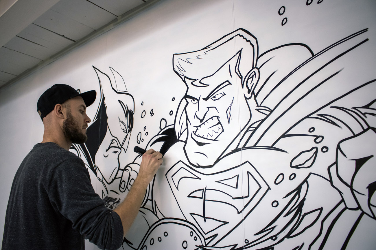 Batman vs superman 4k sketch artwork wallpaper background - Gnome-look.org